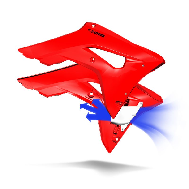 Cycra 1CYC-1888-32 14-17 Honda CRF250R Powerflow Radiator Shrouds - Factory Ed. Red