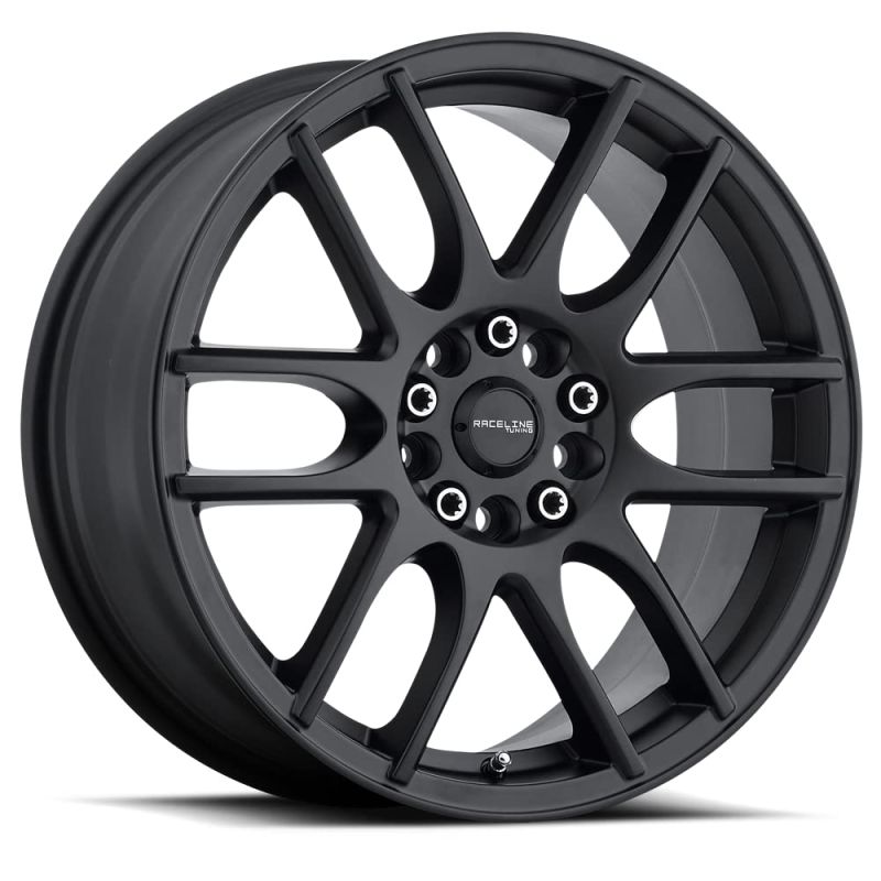 Raceline 141B Mystique 15x7in / 4x100/4x108 BP / 40mm Offset / 72.62mm Bore - Satin Black Wheel