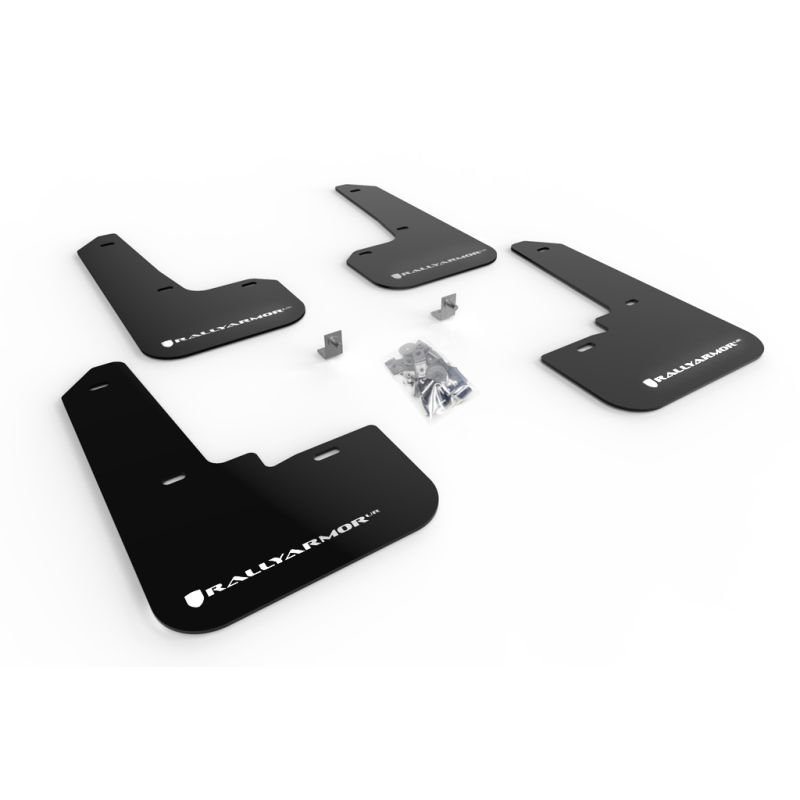 Rally Armor MF64-UR-BLK/WH 20-25 Subaru Legacy Black UR Mud Flap w/White Logo
