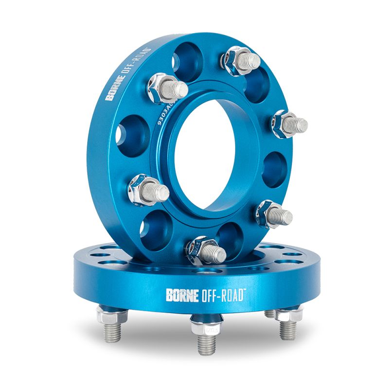Borne Off-Road BNWS-005-250BL Wheel Spacers - 6x139.7 - 78.1 - 25mm - M14x1.5 - Blue