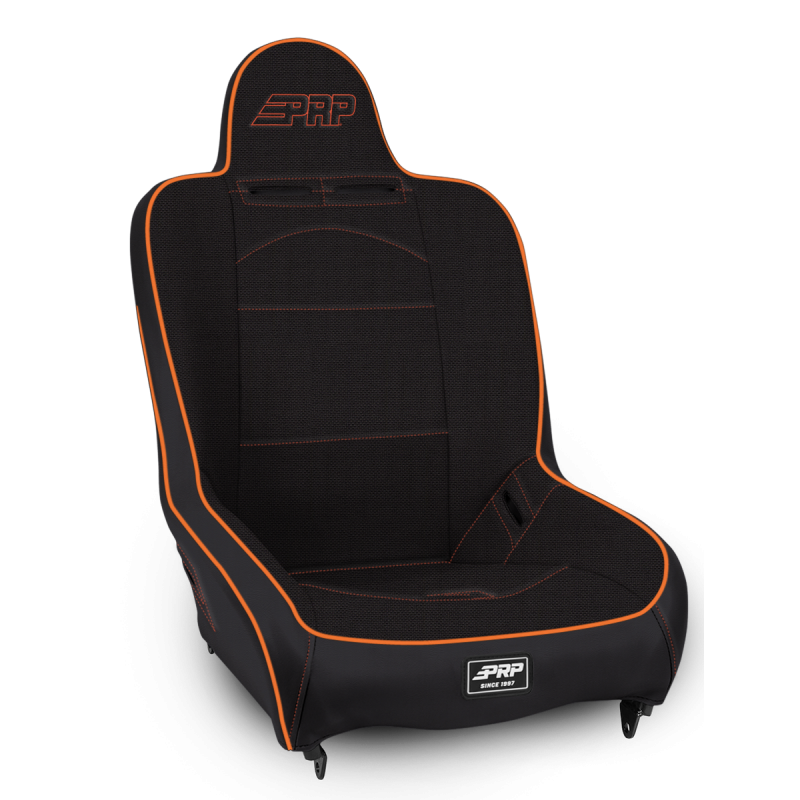 PRP Seats A100110-50-207 PRP Premier High Back Suspension Seat- Black/Orange Tweed
