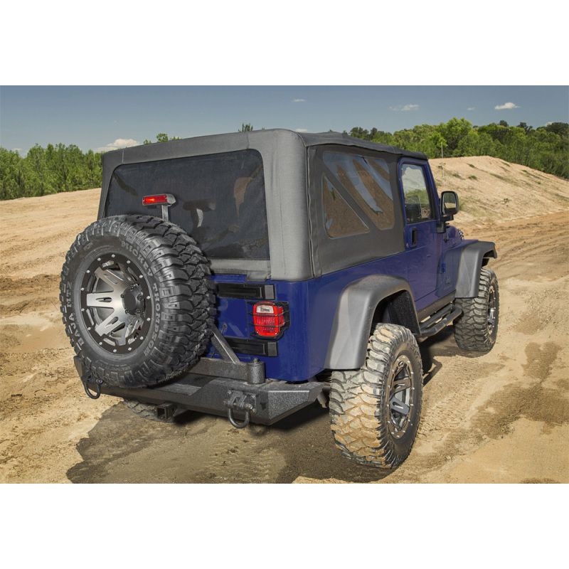 Rampage 04-06 Jeep Wrangler(TJ) Unlimited OEM Replacement Soft Upper Doors - Black Denim