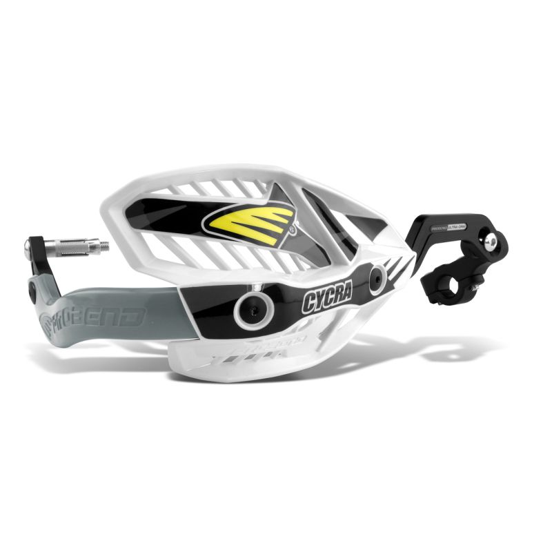 Cycra 1CYC-7407-12X CRM Ultra 7/8 in. Clamp w/White Shields/Black Covers