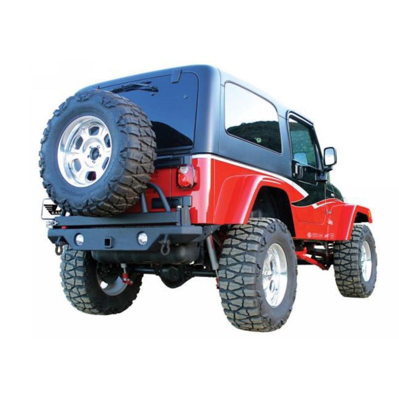 Rampage 76610 1987-1995 Jeep Wrangler(YJ) Recovery Bumper Rear - Black