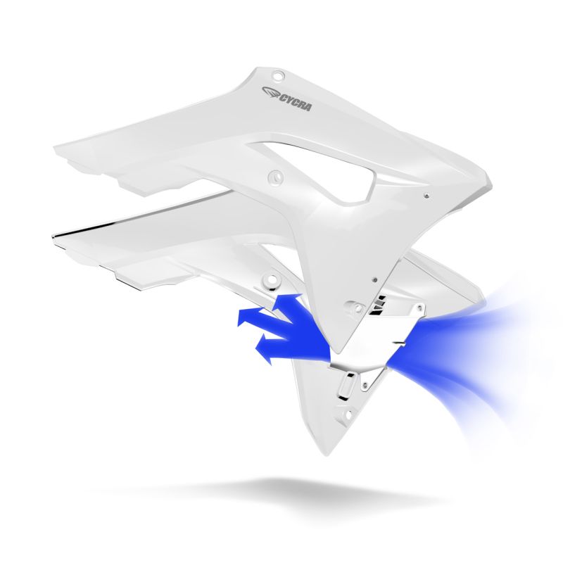 Cycra 1CYC-1889-42 18-21 Honda CRF250R Powerflow Radiator Shrouds - White
