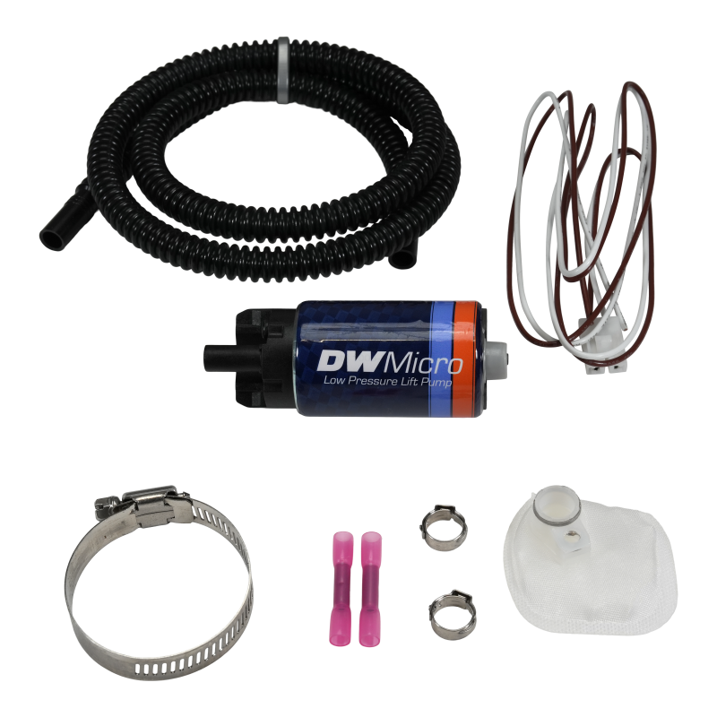 DeatschWerks 9-110-1070 DW Micro Series 210lph Low Pressure Lift Fuel Pump w/ Universal Install Kit