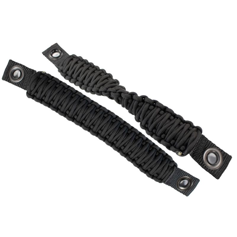 Fishbone Offroad 97-06 Jeep Wrangler Paracord Door Handles - Black