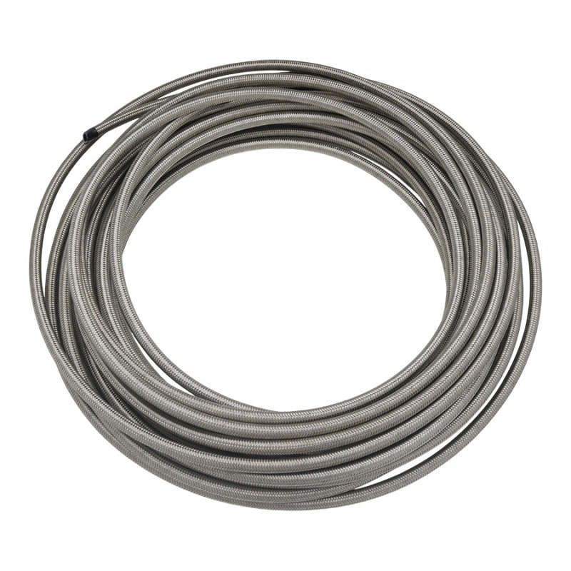 DeatschWerks 6-02-0861-50 6AN Stainless Steel Double Braided PTFE Hose - 50ft