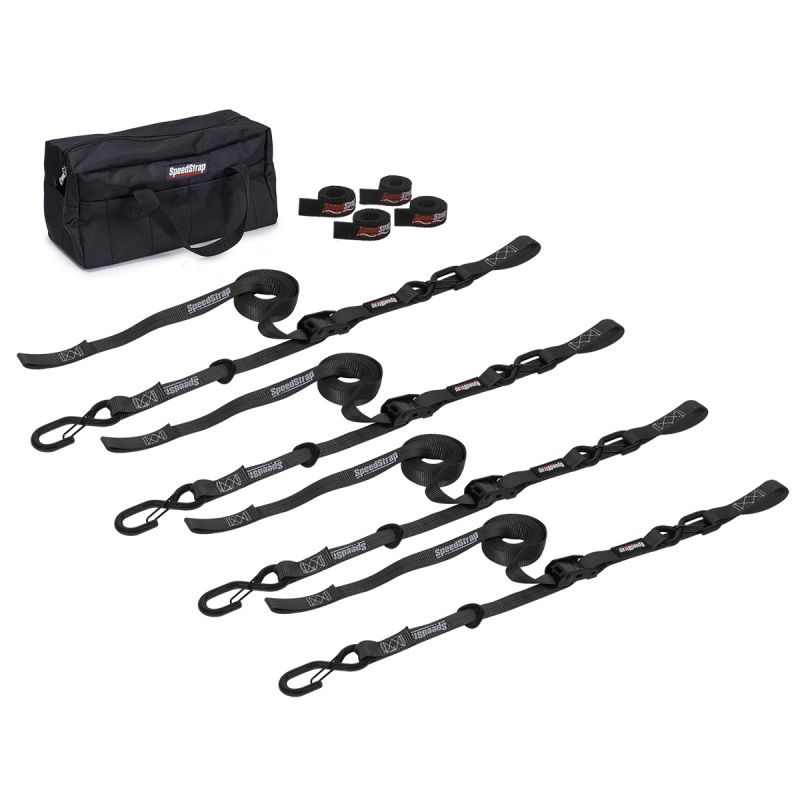 SpeedStrap 1In Motorcycle Tie-Down Kit - Black