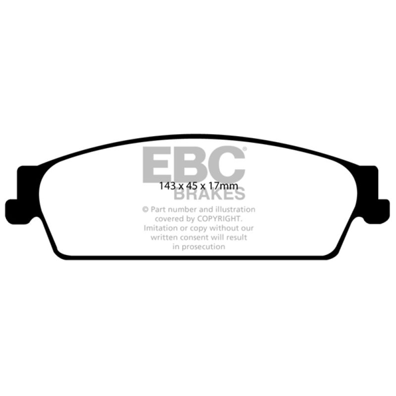 EBC DP61780 09-14 Cadillac Escalade 6.0 Hybrid Greenstuff Rear Brake Pads