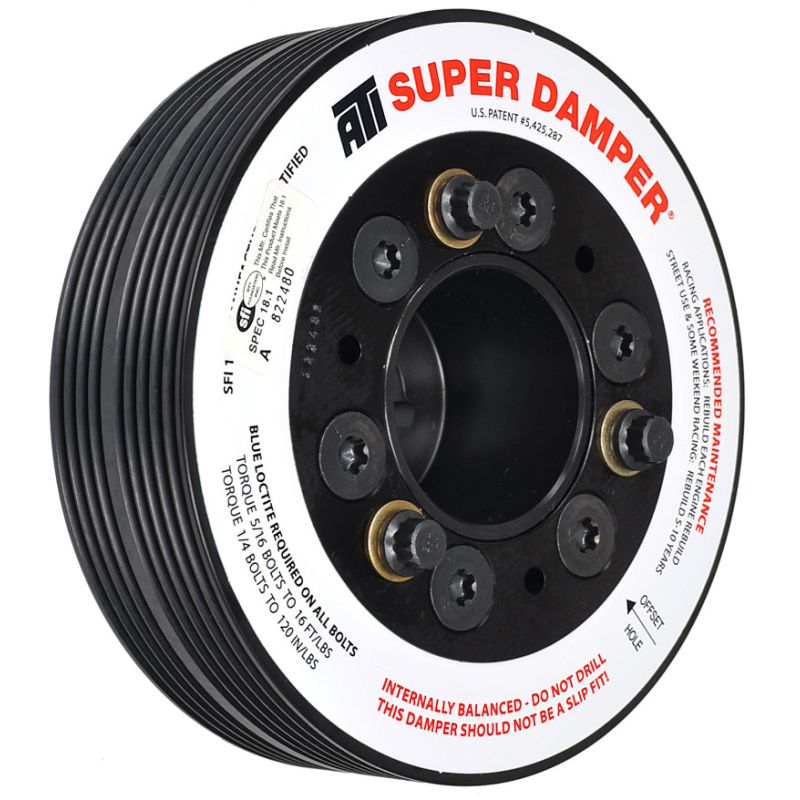 ATI ATI917991 Damper - 5.50in - Alum - 4 & 5 Grv - Subaru WRX EJ20 22 25 Engine 1Pc