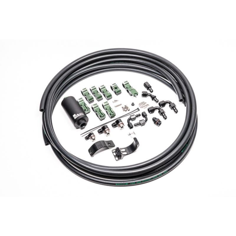 Radium Engineering Late Nissan Fuel Hanger Plumbing Kit Microglass Filter