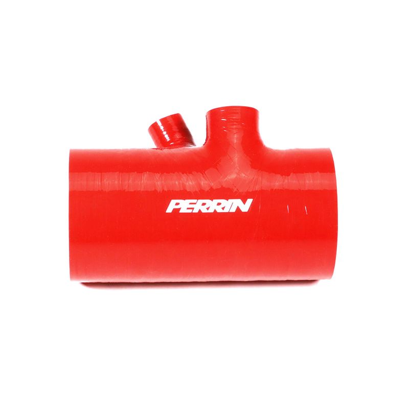 Perrin 2022+ Subaru WRX Red 3in Turbo Inlet Hose w/ Nozzle (Short)