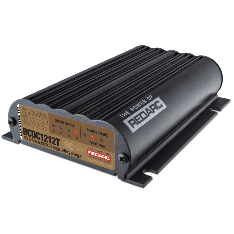 REDARC BCDC1212T DC/DC 3-Stage Vehicle to Trailer Battery Charger - 12V 12A