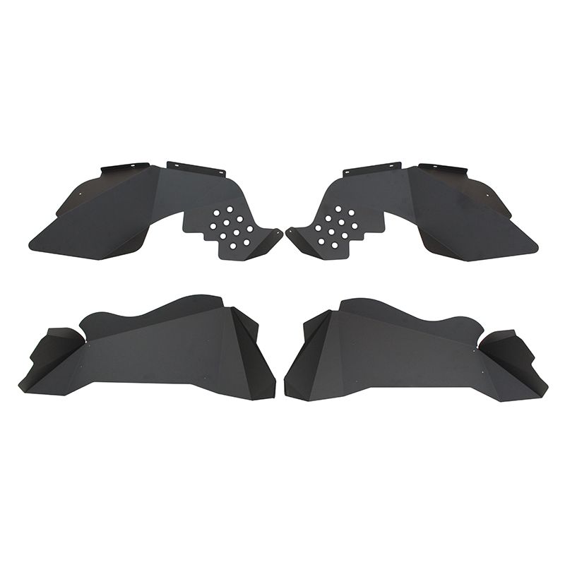 Fishbone Offroad 07-18 Jeep JK Wrangler Front/Rear Inner Fenders -Aluminum - Blk Pwdrcoat (Set Of 4)
