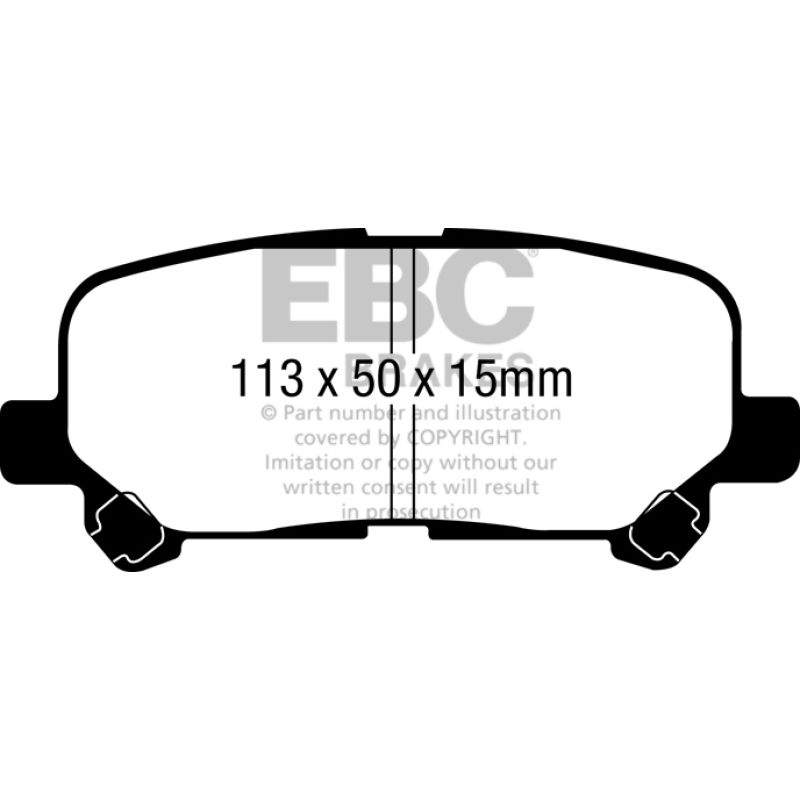 EBC UD1281 07-13 Acura MDX 3.7 Ultimax2 Rear Brake Pads