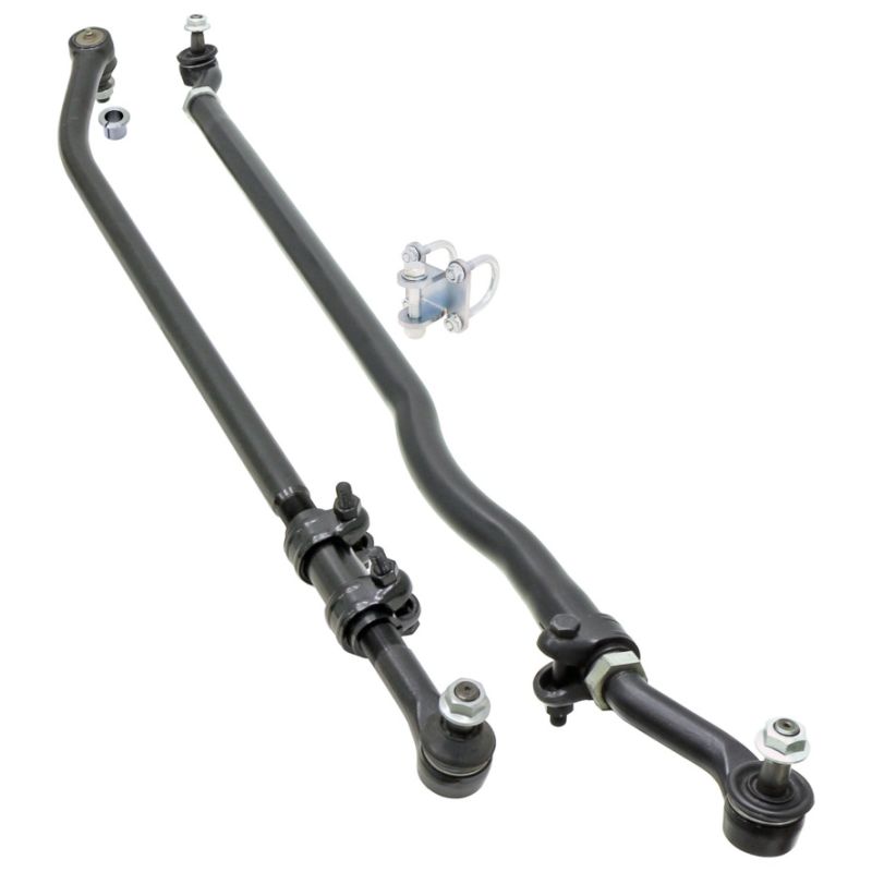 RockJock JK-9704P JK Currectlync Steering Sys. w/Flipped Drag Link 1.65in Dia. Tie Rod 1.3in Dia. w/Hardware