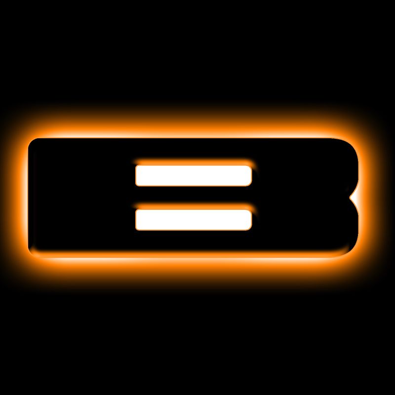 Oracle Lighting 3141-B-005 Universal Illuminated LED Letter Badges - Matte Black Surface Finish - B