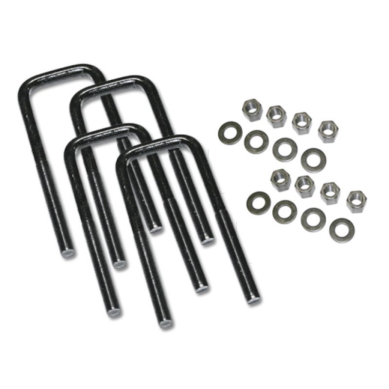 Superlift 10424 U-Bolt 4 Pack 9/16x2-1/2x8 Square w/ Hardware