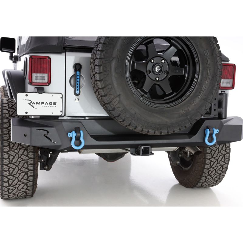 Rampage 99619 07-18 Jeep Wrangler JK (Incl. Unlimited) Trailguard Rear Bumper - Black