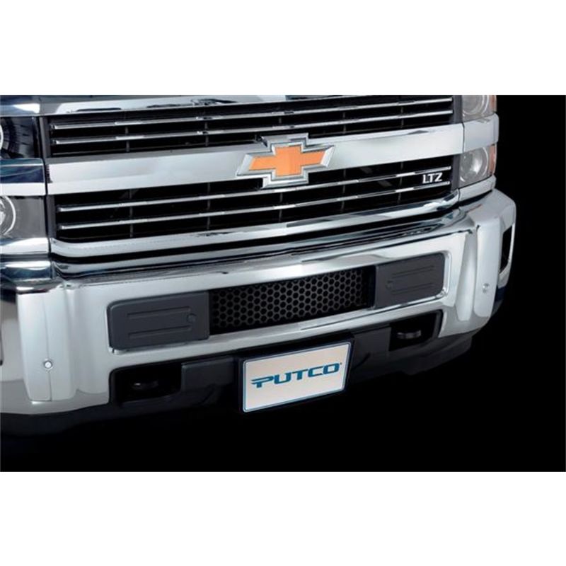 Putco 88195 15-19 Chevy Silv HD - SS - Black Punch Design Bumper Grille Bumper Grille Inserts