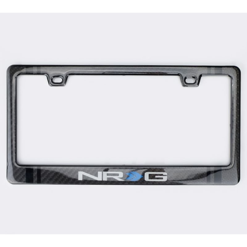 NRG CARB-P200NRG Carbon License Plate Frame/ Fiber Poly Dip Finish Wet w/  Logo