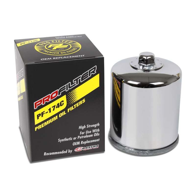 ProFilter PF-174C Harley Spin-On Chrome Various Performance Oil Filter