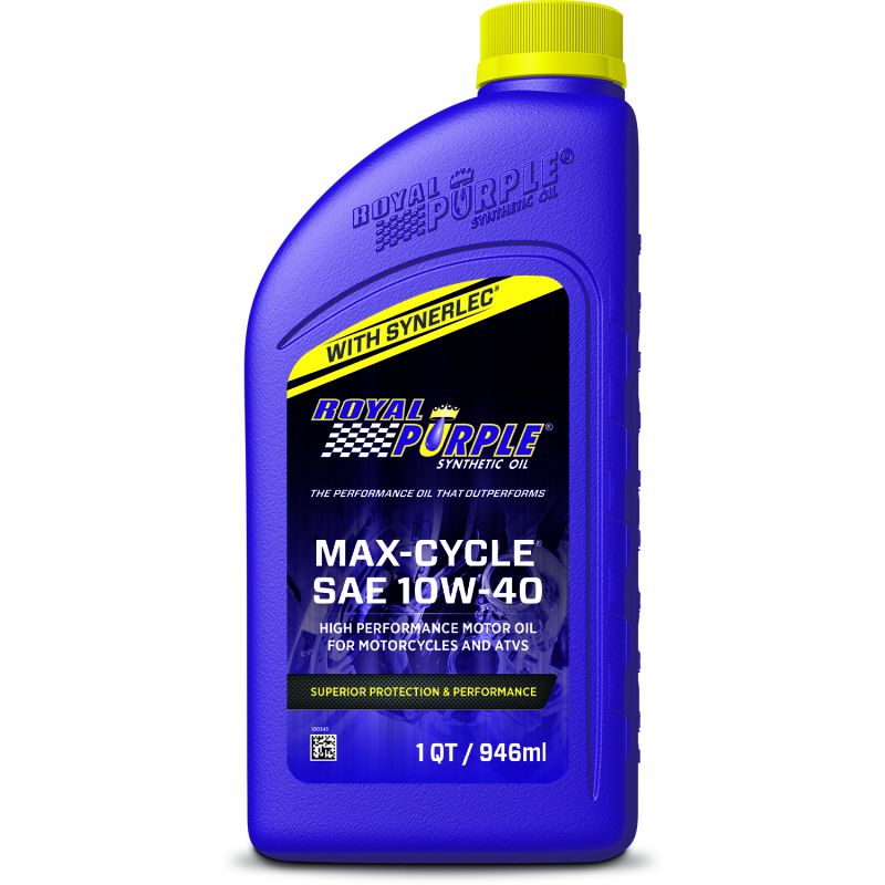 Royal Purple 06315 Max-Cycle Synthetic 10W-40 Motorcycle Oil - 1 Quart
