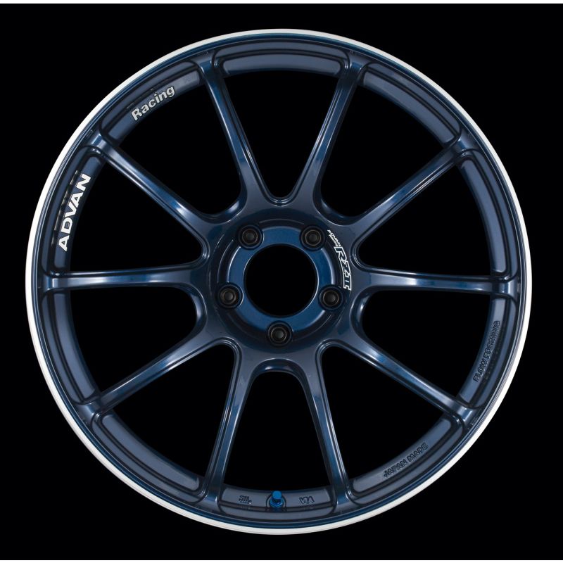 Advan YAZ7H31EE RZII 17x8.5 +31 5-114.3 Racing Indigo Blue Wheel