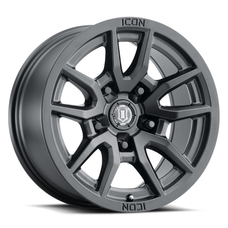 ICON 2617855557SB Vector 5 17x8.5 5x150 25mm Offset 5.75in BS 110.1mm Bore Satin Black Wheel