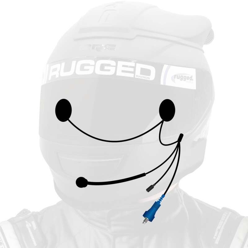 Rugged Radios HK-OFSP-3.5-AA OFFROAD Wired Helmet Kit with Alpha Audio Speakers Mic & 3.5mm Earbud Jack