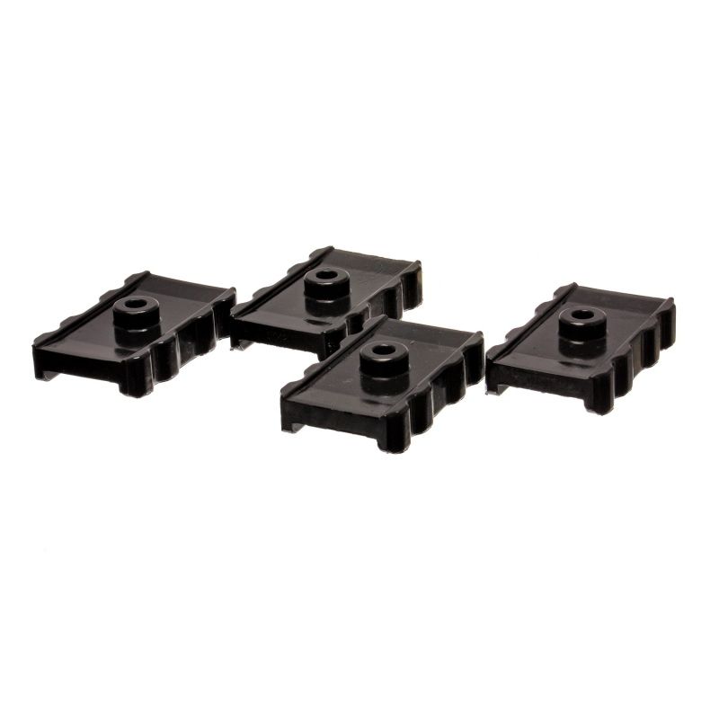 Energy Suspension 5.6105G 73-78 Chrysler Black Leaf Spring Isolator Set w/ Ribbed Sides