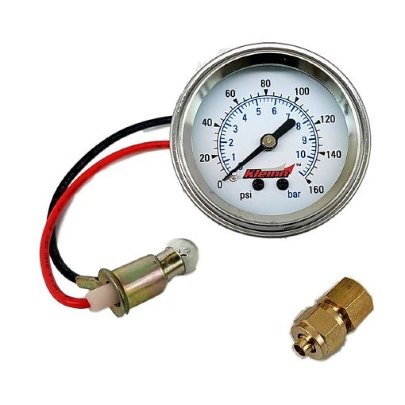 Kleinn Air Horns 1022 Kleinn Panel Mount/ Illuminated/ 160 PSI Single Needle Air Pressure Gauge