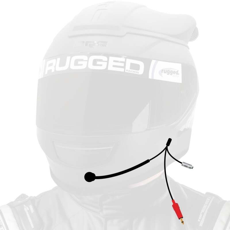 Rugged Radios HK-NF NASCAR 3C Wired Open Face Helmet Kit with M102 Military Mic Straight Cord
