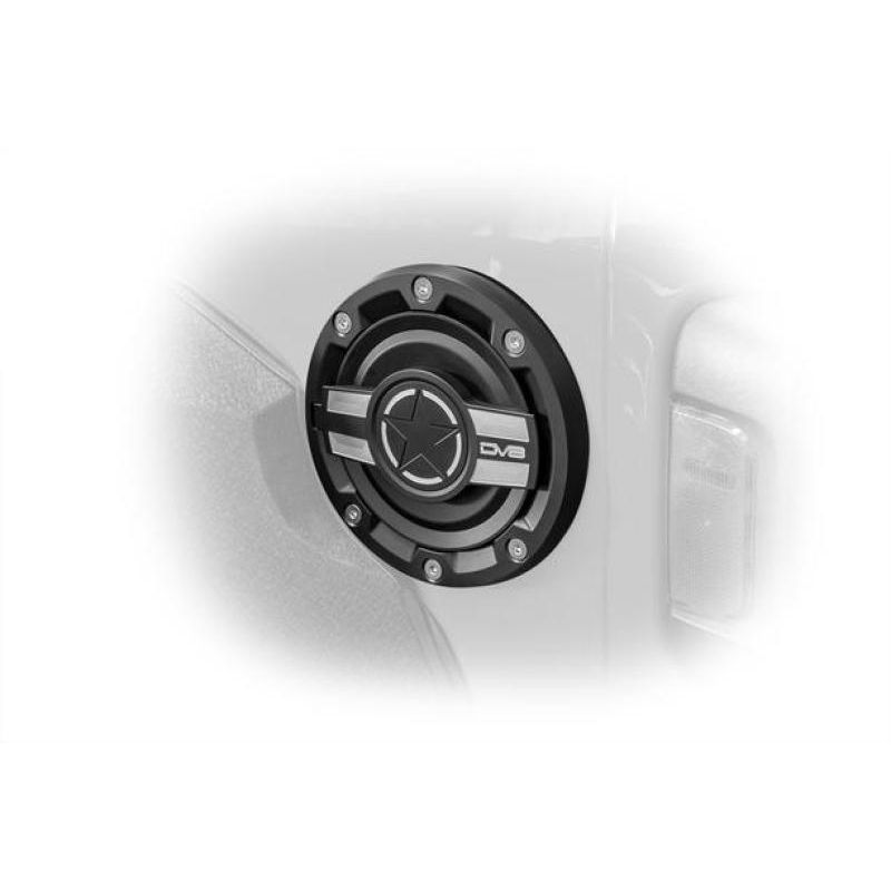 DV8 Offroad D-JL-190004-MIL 2018+ Jeep JL Aluminum Fuel Door for 20-Pres Wrangler