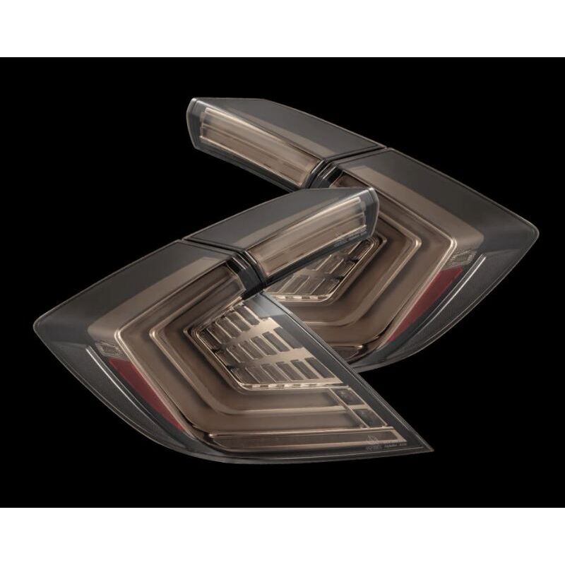 AlphaRex 676040 16-21 Honda Civic Hatchback / Type-R FK8 Nova-Series LED Tail Lights - Clear Smoke