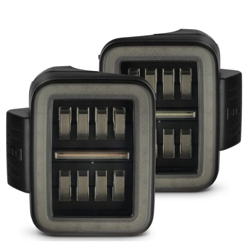 AlphaRex 602050 19-24 Jeep Gladiator JT Nova-Series Prismatic LED Tail Lights - Alpha-Black