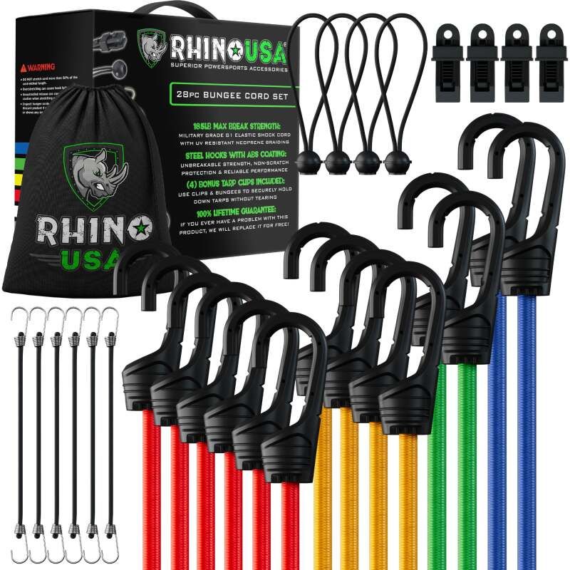 Rhino USA RHINO-28-BNGE 28Pc Bungee Cord Assortment