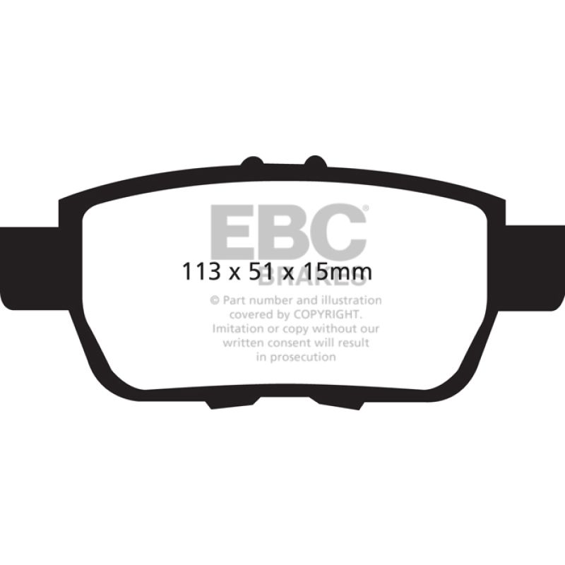 EBC DP61754 05-14 Honda Ridgeline 3.5 Greenstuff Rear Brake Pads