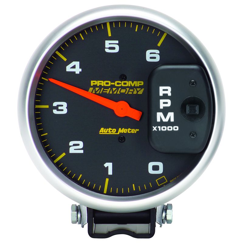 AutoMeter 6806 GAUGE, TACHOMETER, 5", 6K RPM DIESEL, PEDESTAL W/PEAK MEMORY, PRO-COMP