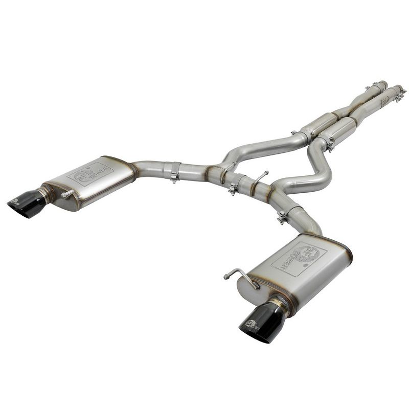 aFe Power 49-33087-B MACH Force-Xp 304 Stainless Steel Cat-Back Exhaust w/ Resonator Black Tip
