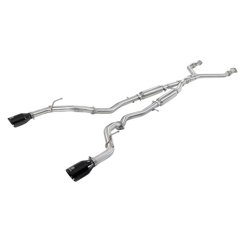 aFe Power 49-36132NM-B Takeda 2-1/2 IN 304 Stainless Steel Cat-Back Exhaust System w/ Black Tips