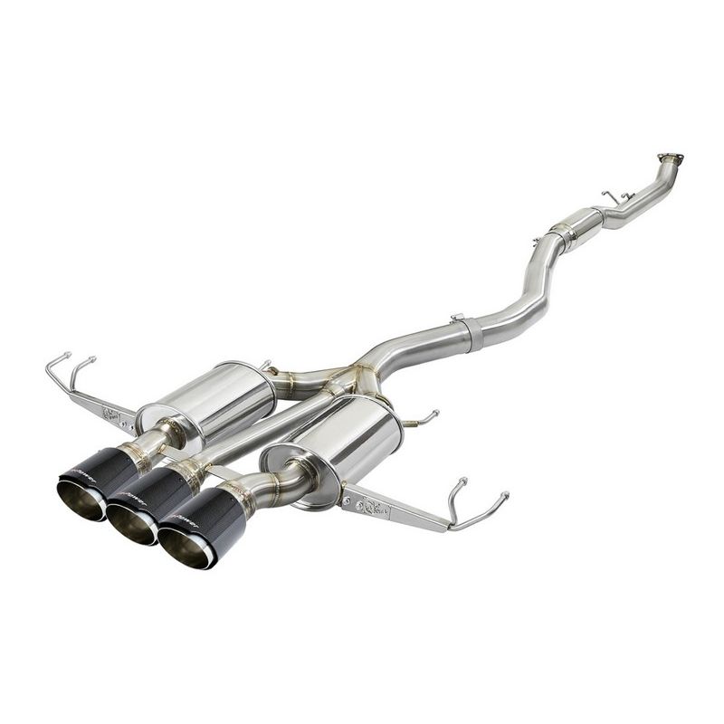 aFe Power 49-36623-C Takeda 3 IN 304 Stainless Steel Cat-Back Exhaust System w/ Carbon Fiber Tips