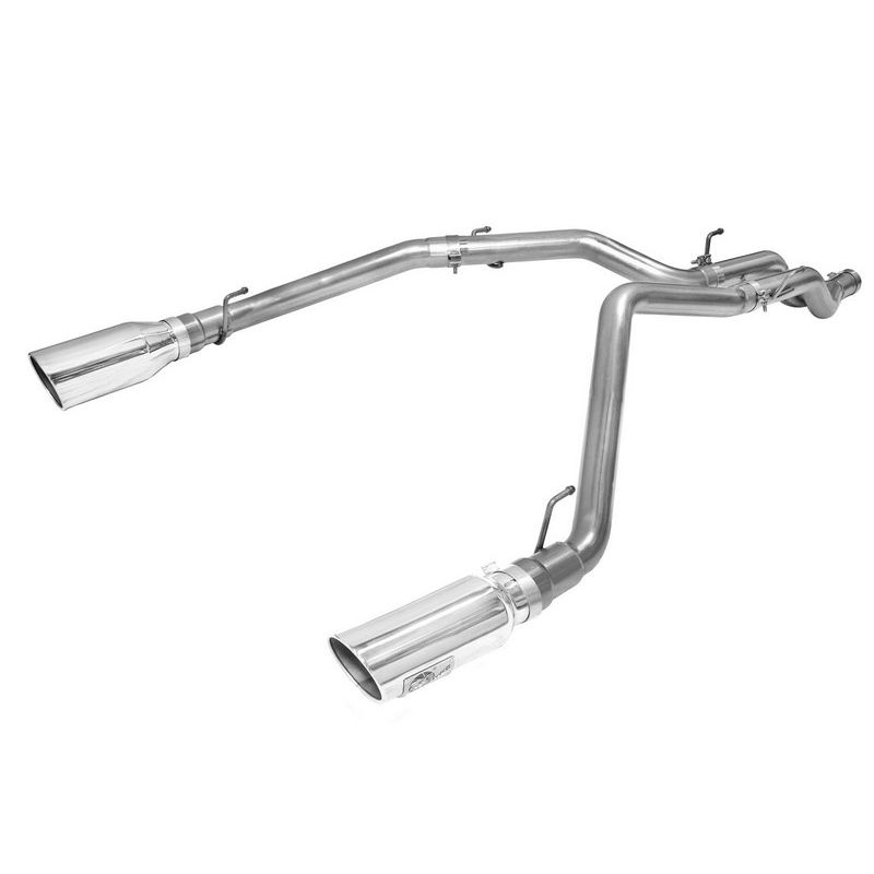 aFe Power 49-42045-P Large Bore-HD 3 IN 409 Stainless Steel DPF-Back Exhaust System w/Polished Tip