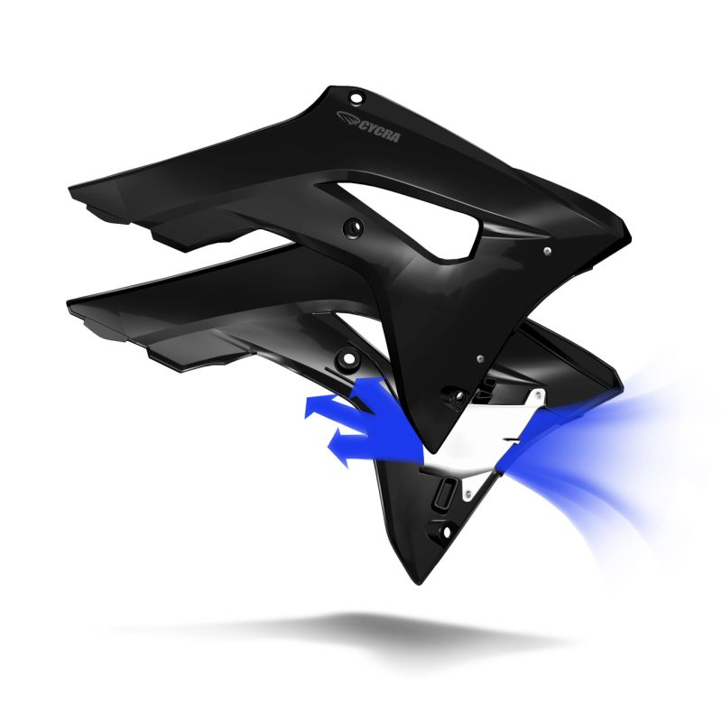 Cycra 1CYC-1889-12 18-21 Honda CRF250R Powerflow Radiator Shrouds - Black