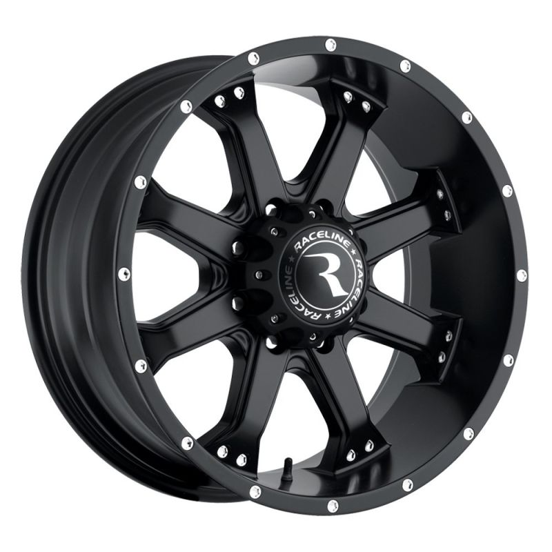 Raceline 991B Assault 18x9in / 5x139.7 BP / 20mm Offset / 106.5mm Bore - Satin Black Wheel