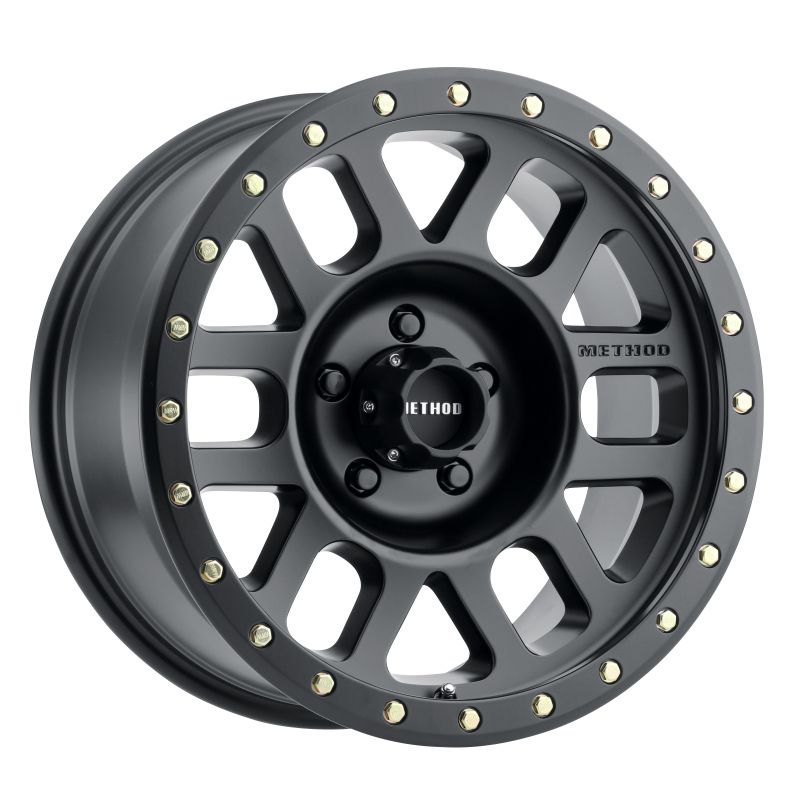 Method Wheels MR30978550500 Method MR309 Grid 17x8.5 0mm Offset 5x5 94mm CB Matte Black Wheel