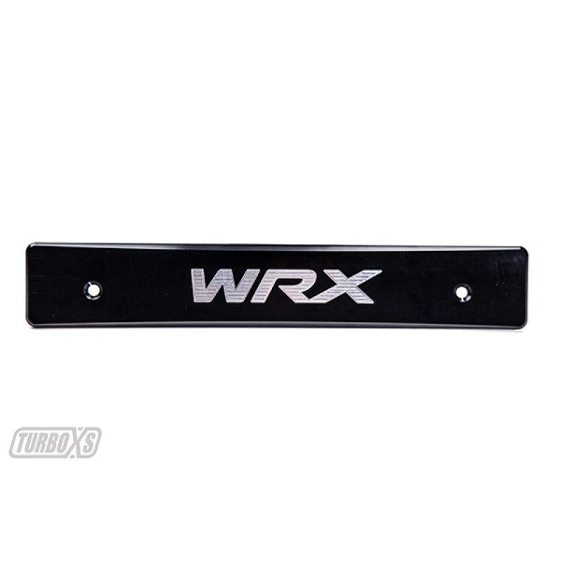 Turbo XS 15-17 Subaru WRX/STi Billet Aluminum License Plate Delete Black Machined WRX Logo