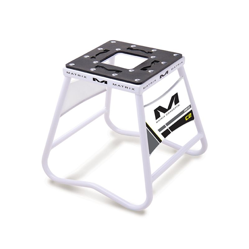 Matrix Concepts C2M-100 C2 Mini Steel Stand with Nameplate - White