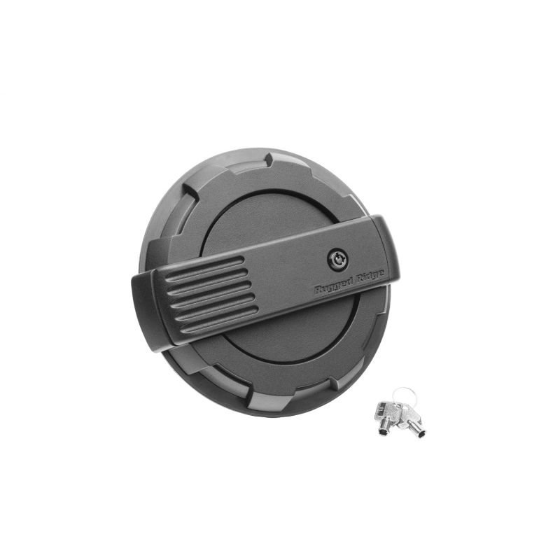 Rugged Ridge 19-23 Jeep Wrangler JL Elite Locking Fuel Door - Black